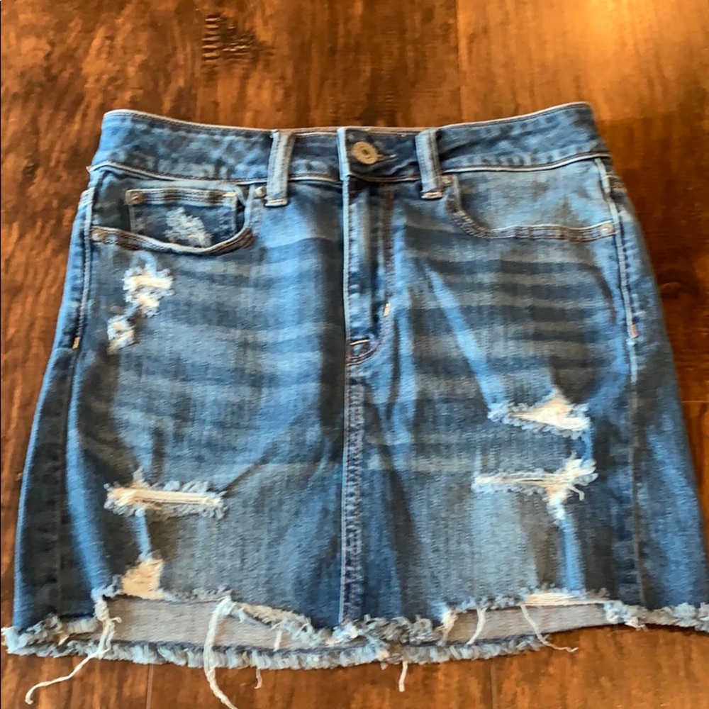 American Eagle hi rise stretch mini 4